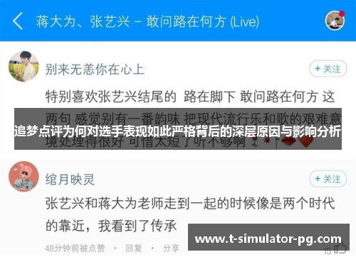 追梦点评为何对选手表现如此严格背后的深层原因与影响分析