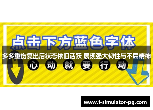 多多重伤复出后状态依旧活跃 展现强大韧性与不屈精神
